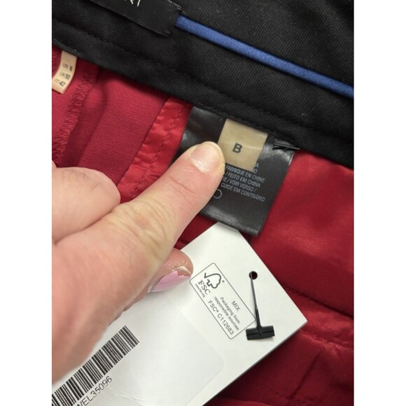 Elie Tahari Red Wool Pants BootCut/flare Leg Size 6 Festive Colorful Workwear - Picture 8 of 10